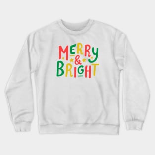 Merry and Bright (red/green/gold) Crewneck Sweatshirt